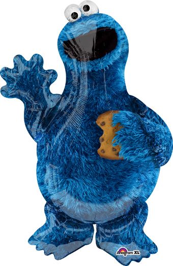 35" Large Shape Cookie Monster Full Body Foil Balloon 1ct 34839