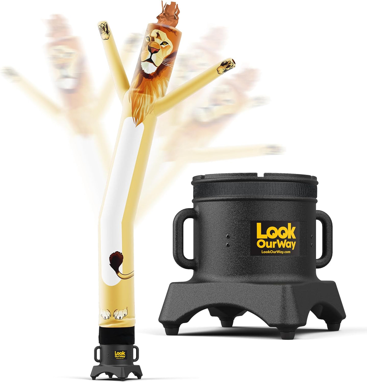 Air Dancers Wacky Waving Inflatable Tube Man - 7Ft Tall Inflatable Dancing Man with Weather-Resitant Blower for Business Advertising - Character Money Theme - Billionaire