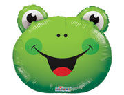 14" Frog Head Shape Mini AIR FILL ONLY Shape Foil Balloons 1ct #34999