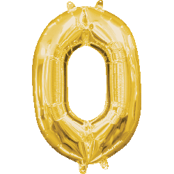 34" Large Gold Number 0 Balloons 1ct #19652-34S