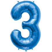 34" Large Blue # 3 Balloon #19665