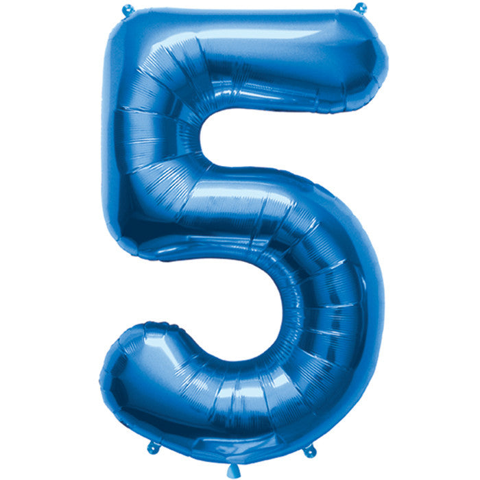 34" Large Blue # 5 Balloon #19667