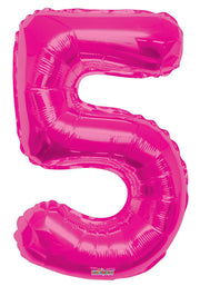 34" Large Magenta # 5 Balloon 1ct #19677