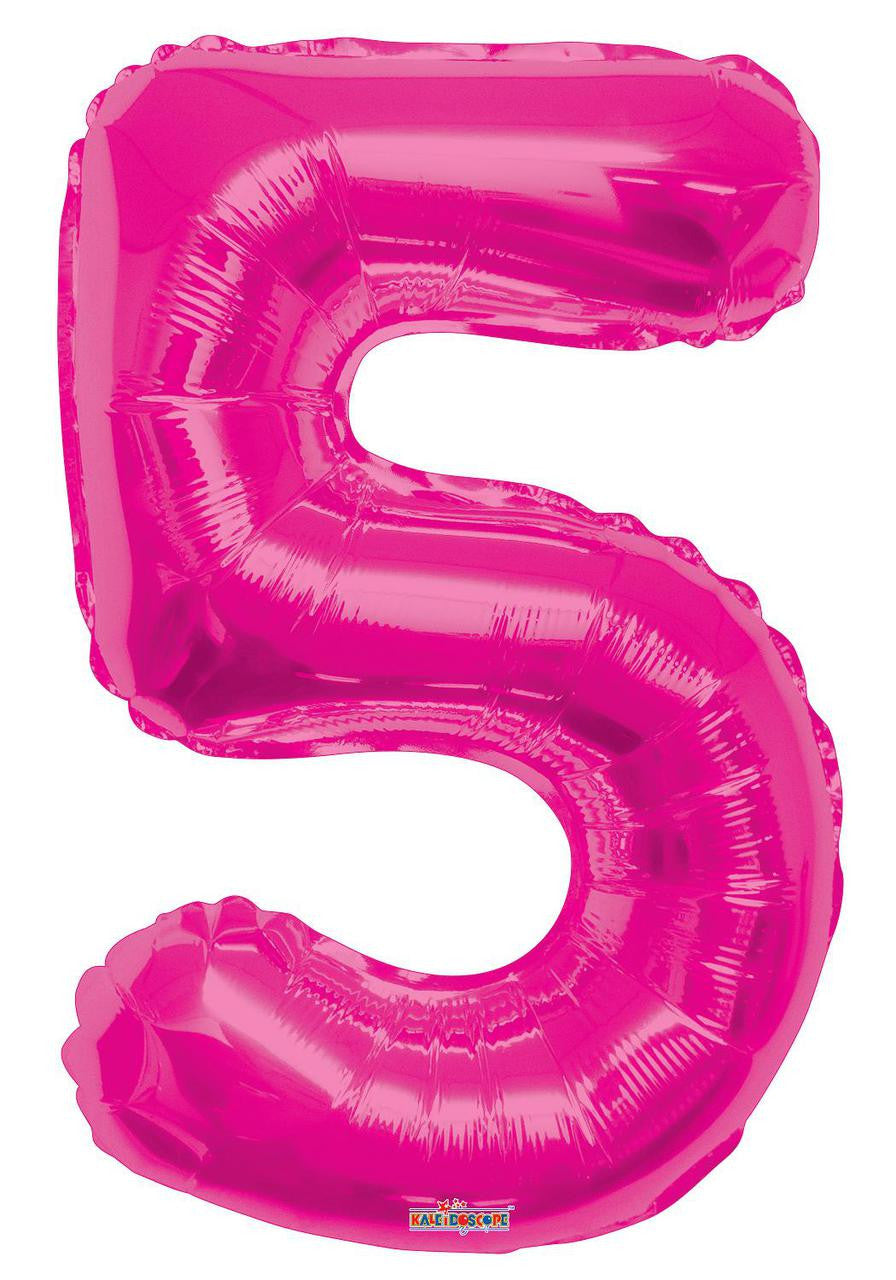 34" Large Magenta # 5 Balloon 1ct #19677