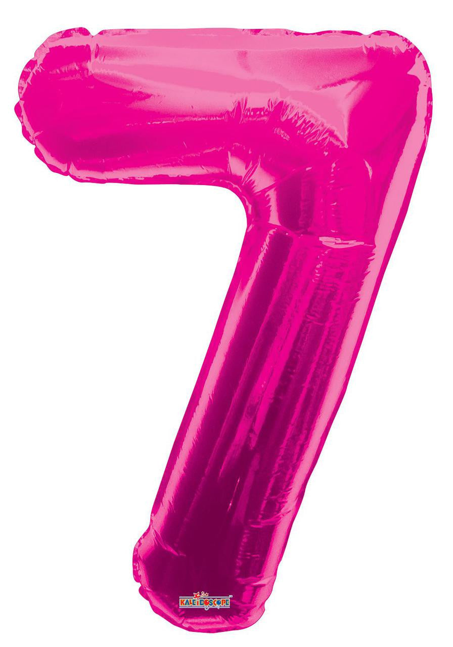 34" Large Magenta # 7 Balloon 1ct #19679