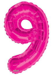 34" Large Magenta # 9 Balloon 1ct #19681