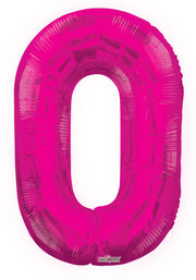 34" Large Magenta # 0 Balloon 1ct #19672