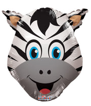 14" Zebra Head Shape Mini Shape AIR FILL ONLY Foil Balloons 1ct #35003