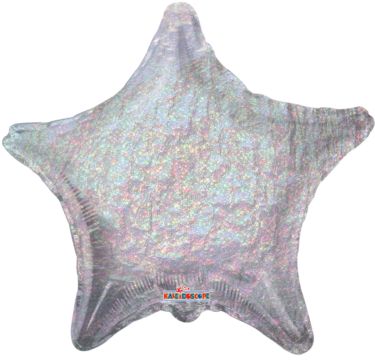 22" Holographic Dazzler Silver Foil Star Helium Balloon (5 Pack) #35119