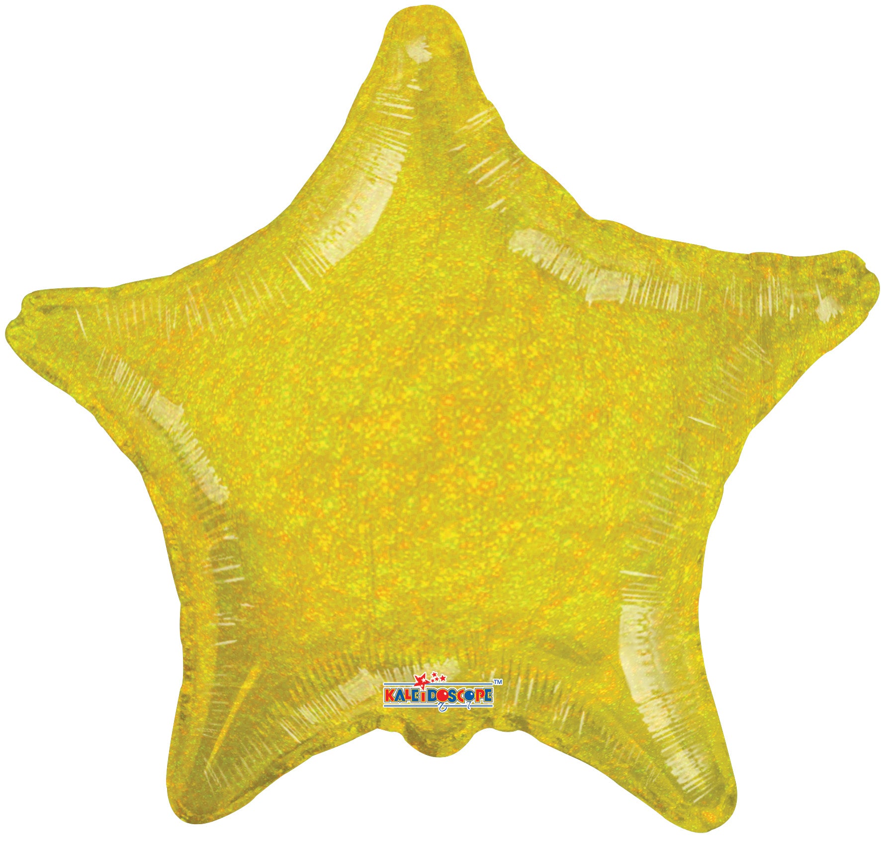 22" Holographic Dazzler Gold Star Helium Foil Balloon (5 Pack) #35246