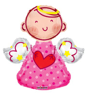14" Mini Girl Angel Shape Air Fill Balloon 1ct #35278