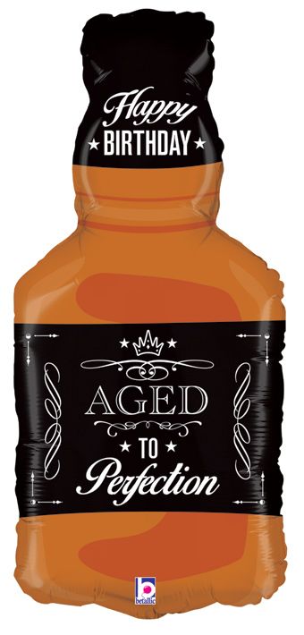 34" Aged To Perfection Whiskey Foil Balloon 1ct #35284