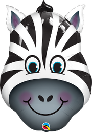 32" Zebra Head Shape Foil Balloons 1ct #35404