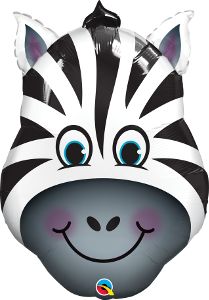 32" Zebra Head Shape Foil Balloons 1ct #35404