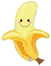 30" Cute Banana Produce Pal Shape Helium Foil Balloon 1ct #35525