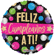 4" Spanish Birthday Feliz Cumpleanos! Micro Mini AIR FILL ONLY Foil Balloons (5 PACK) #35658