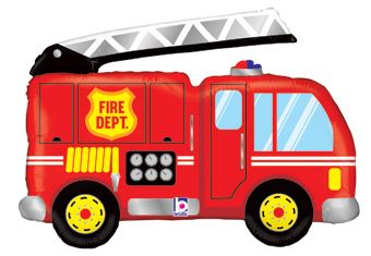 40" Firetruck Balloon #35687