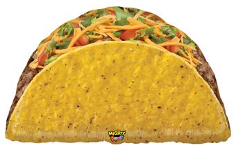 29" Taco Shape Helium Foil Balloon Mighty Bright #35722