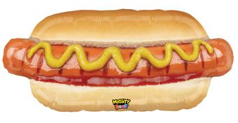 32" Hot Dog Shape Helium Foil Balloon 1ct #35723