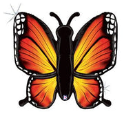 46" Large Shape Radiant Orange Butterfly Holographic 1 Pack # 35779