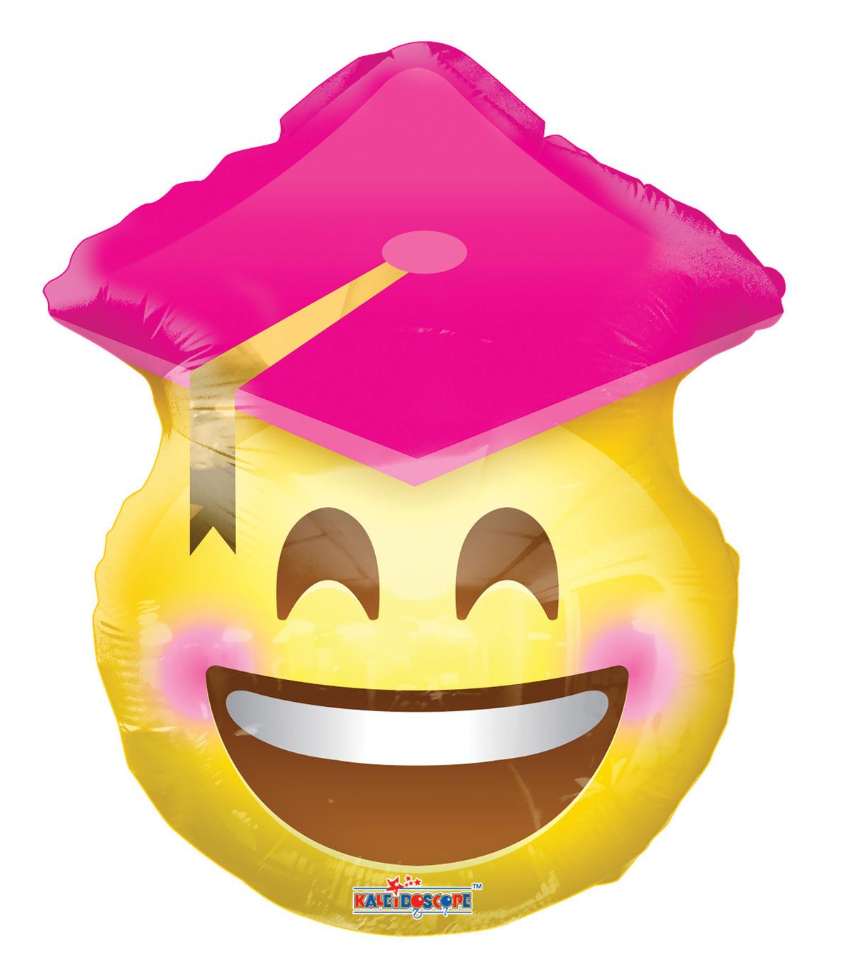 18" Pink Cap Smile Emoji Graduation Balloons (5 PACK) #35796