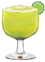 33" Jumbo Margarita Glass w/ Lime Shape Foil Balloon (1 Pack) #35882