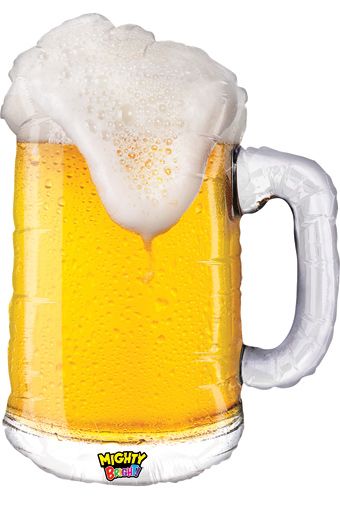 34" Frothy Beer Mug Shape Foil Balloon 1ct #35910