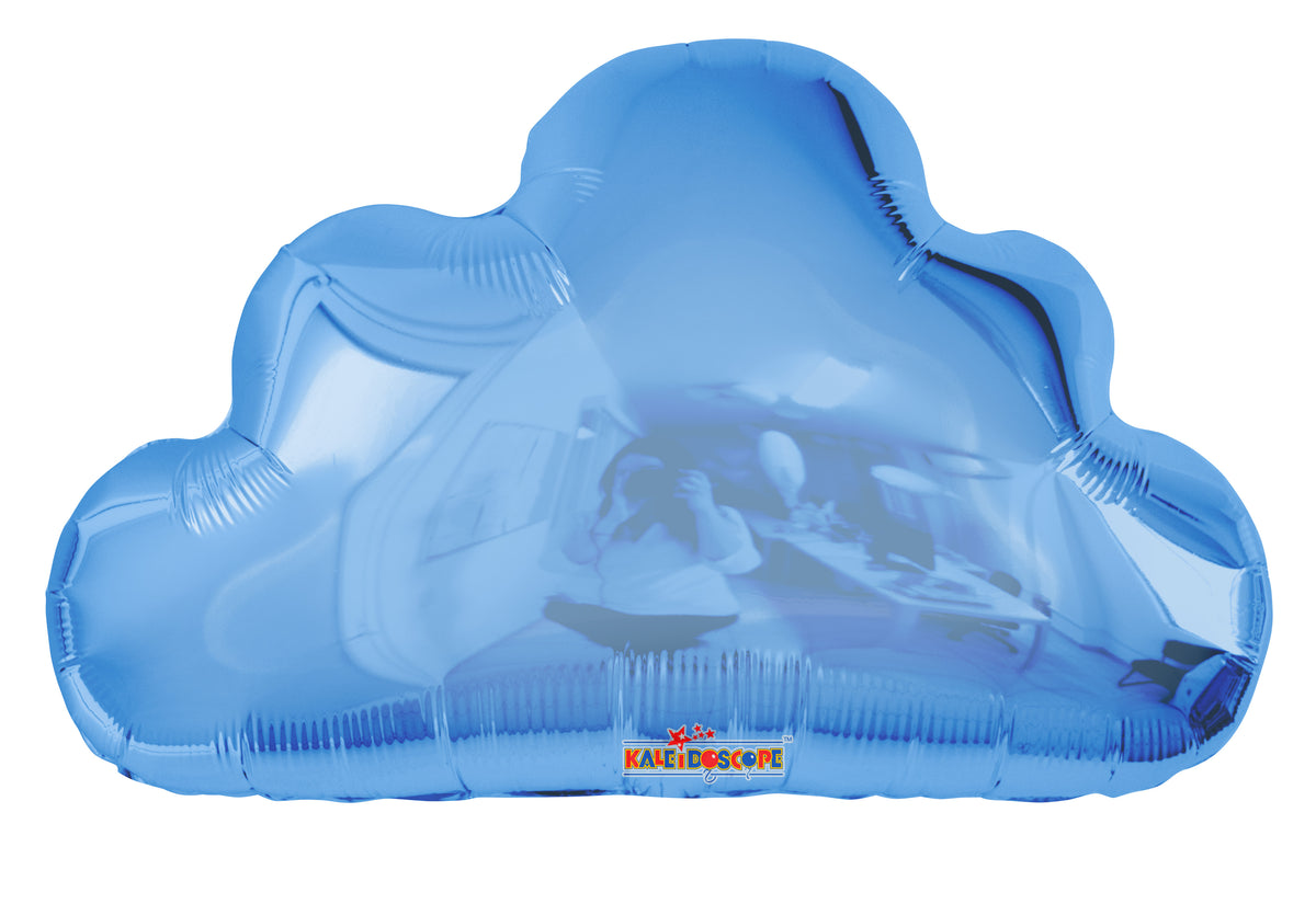 20" Blue Cloud Shape 2 sides Gellibean Helium Balloons (1 Pack) #36000