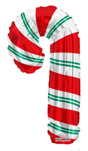 36" Jumbo Candy Cane Helium Foil Shape Balloon 1ct #36004