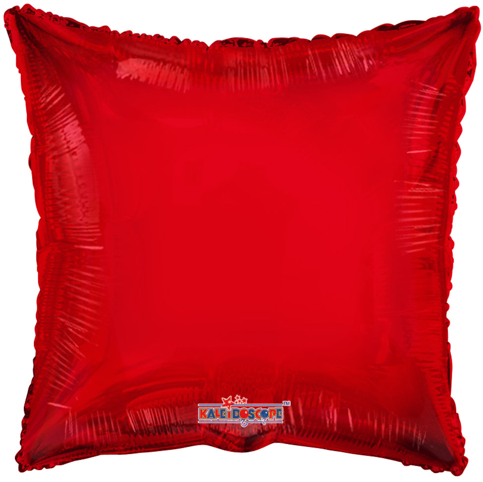 18" Square Balloons- Red Both sides Square Foil Balloons (5Pack)#36101