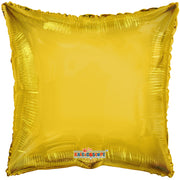 18" Square Balloons- Gold Both sides Square Foil Balloons (5 Pack) #36109