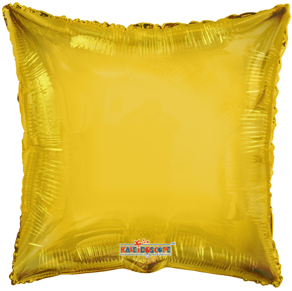 18" Square Balloons- Gold Both sides Square Foil Balloons (5 Pack) #36109