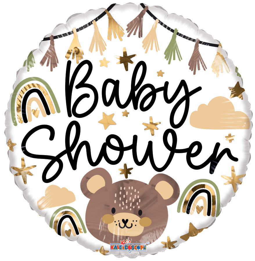 18" Baby Shower Bear Helium Foil Balloons (5 PACK)  #36137