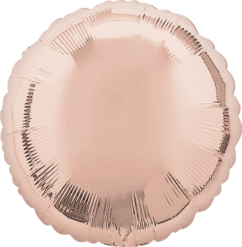 9" Mini Rose Gold Circle Foil Air Fill Only Balloon (5 PACK) #34079-09