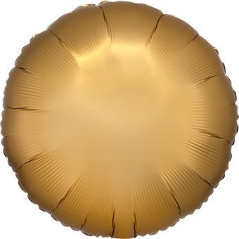 18" Satin Luxe Gold Round Helium Foil Balloon (5 Pack) #36801
