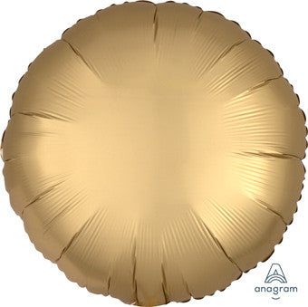 satin luxe gold circle balloon