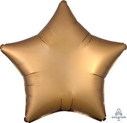 18" Satin Luxe Gold Round Helium Foil Balloon (5 Pack) #36801