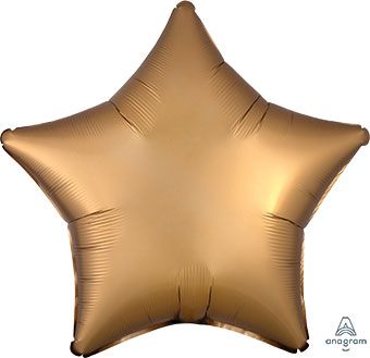 18" Satin Luxe Gold Round Helium Foil Balloon (5 Pack) #36801