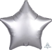 satin luxe silver star balloon