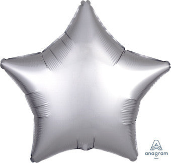 satin luxe silver star balloon