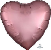 18" Satin Luxe Copper Heart Foil Balloon (5 PACK) #36825
