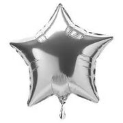 18" Silver Star Helium Foil Balloon (5 Pack) #17575