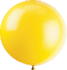 36" Tuf Tex Yellow Round Latex Balloon 1ct #3609