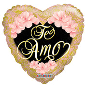 18" Te Amo Dorado Spanish Helium Foil Balloon (5 PACK) #37131