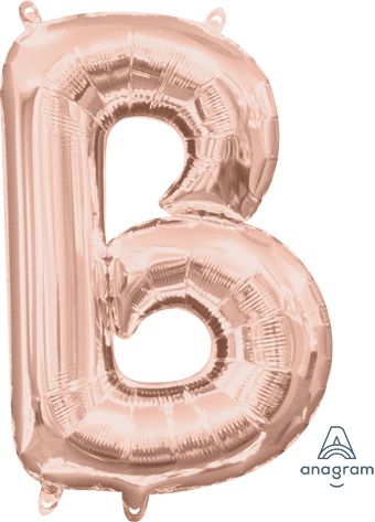 16" Mini Rose Gold Letter B Balloon Self Sealing #37453