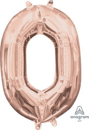 16" Mini Rose Gold # 0 Balloon Air Fill Only #37485
