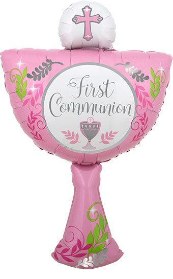 **Close Out** 31" Pink Chalice Shape Helium Balloon 1ct #37613