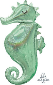 38" Jumbo Seahorse Holographic Shape Foil Balloons 1ct #37800