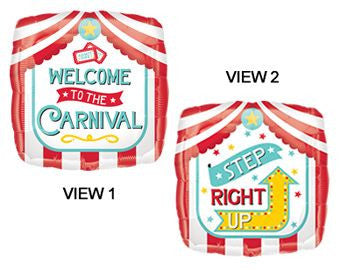 18" Carnival "Step Right Up" Helium Foil Balloon 1ct #37905