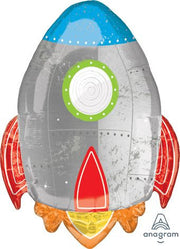 29" Blast Off Rocket Shape Helium Foil Balloon 1ct #38480